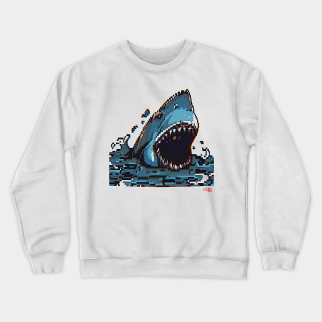 Great White Shark Crewneck Sweatshirt by SpottydoggCreatives